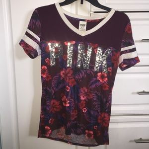 PINK Floral T-Shirt